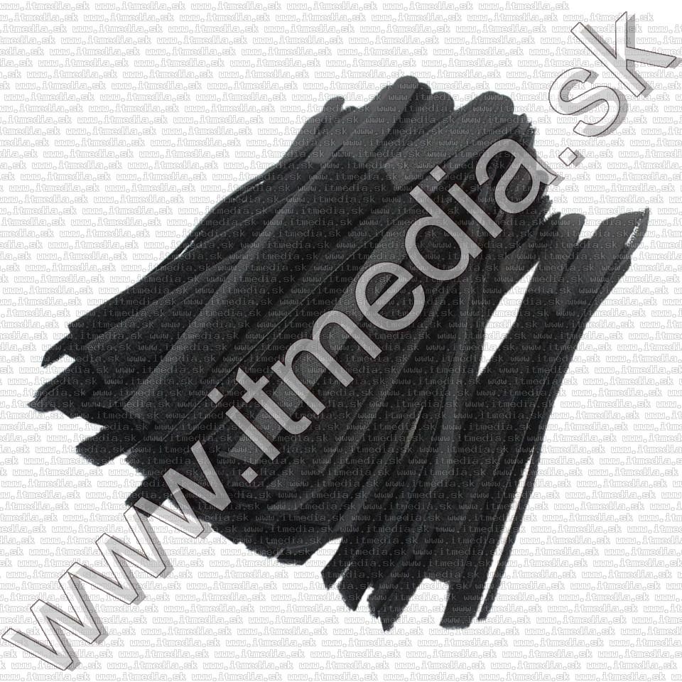 Image of IT Media Tépőzáras kábelkötegelő Fekete 17cm BULK (IT12282)